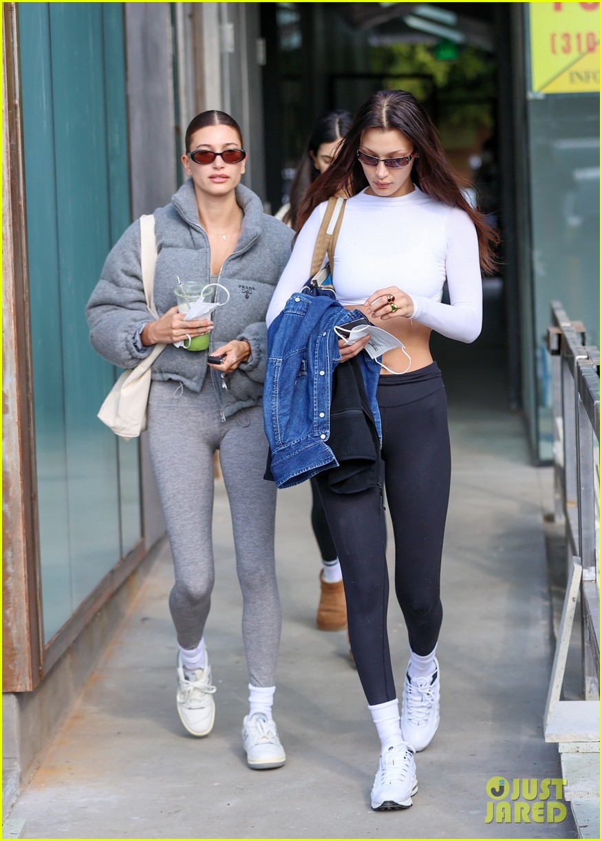 Bella Hadid Joins Hailey Bieber for Morning Pilates Class: Photo