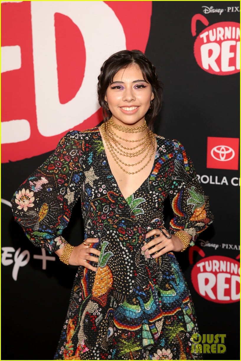 xochitl gomez cameron monoghan more attend turning red premiere 15