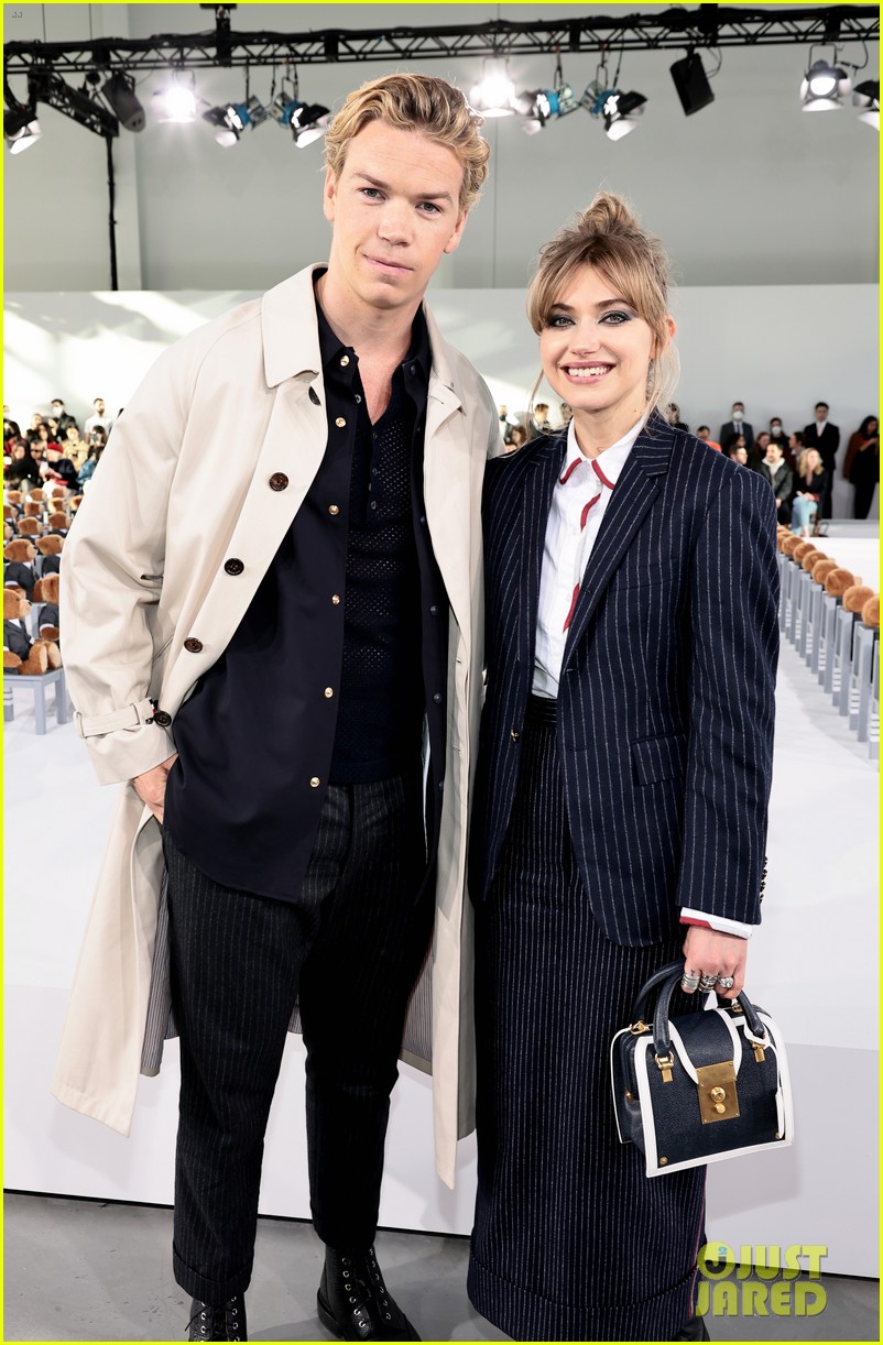 new couple charles melton chase sui wonders attend thom browne fashion show 04