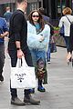 dove cameron wears fluffy blue jacket while out in london 03