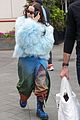 dove cameron wears fluffy blue jacket while out in london 05