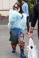 dove cameron wears fluffy blue jacket while out in london 09