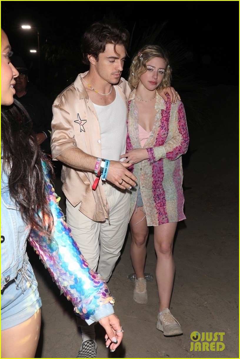 lili reinhart leaves neon carnival with mystery man 01
