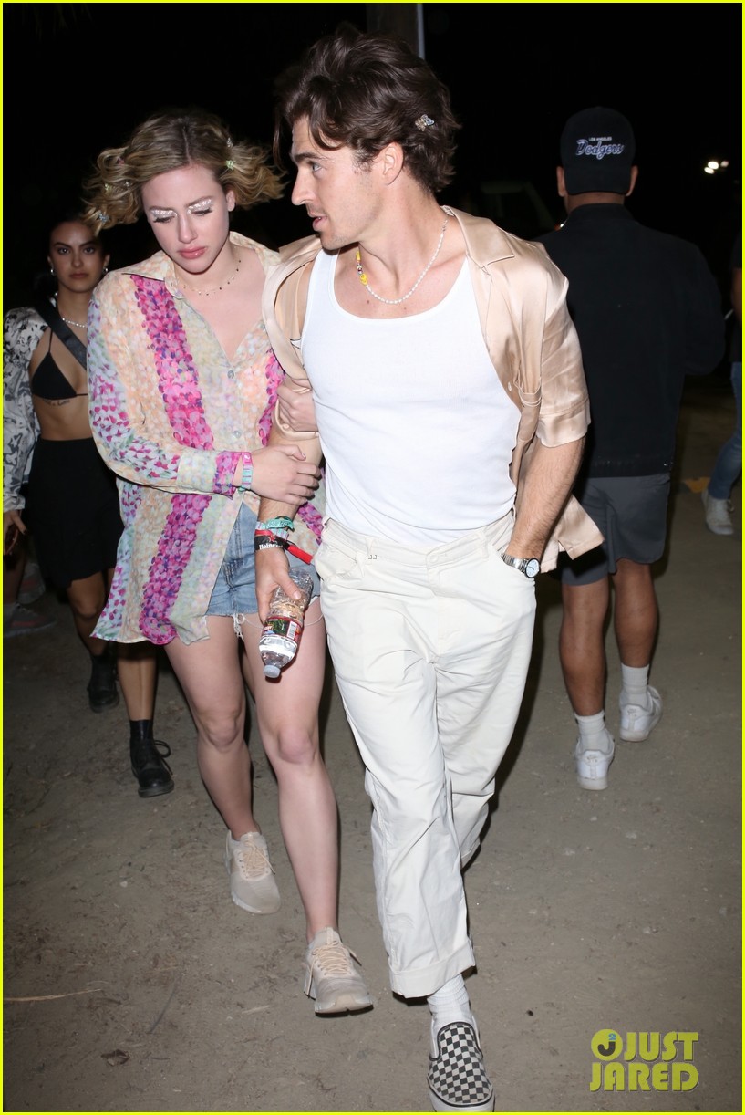 lili reinhart leaves neon carnival with mystery man 11