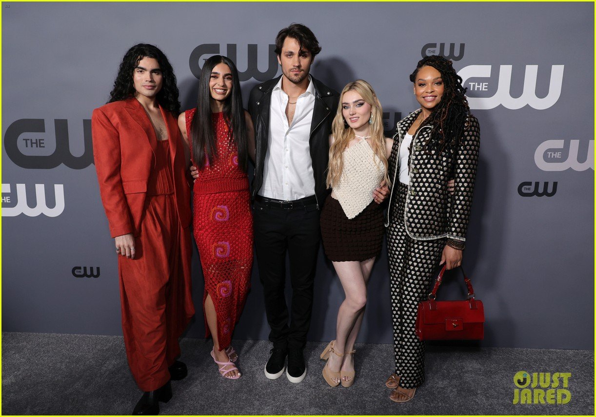 meg donnelly drake rodger tease upcoming the winchesters series at cw upfronts 07