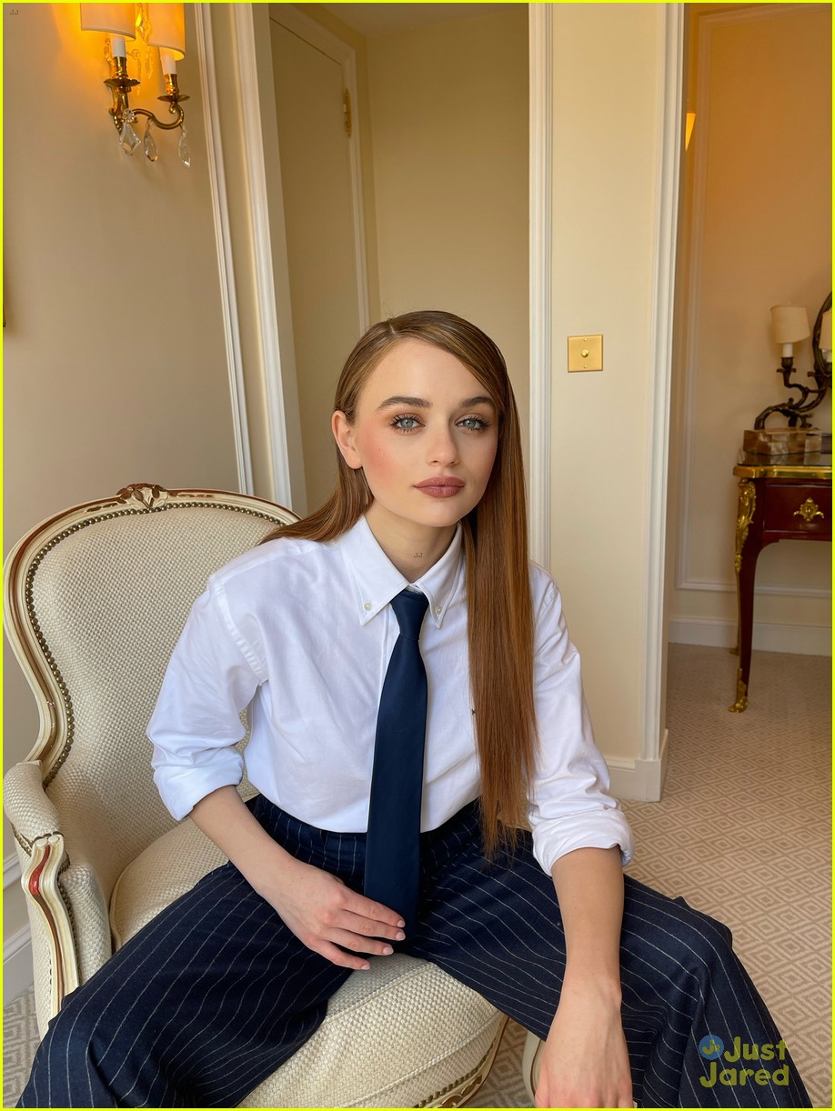joey king suits up for bullet train press in france 05.