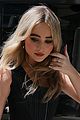sabrina carpenter rocks gold thigh high boots in london outing 04