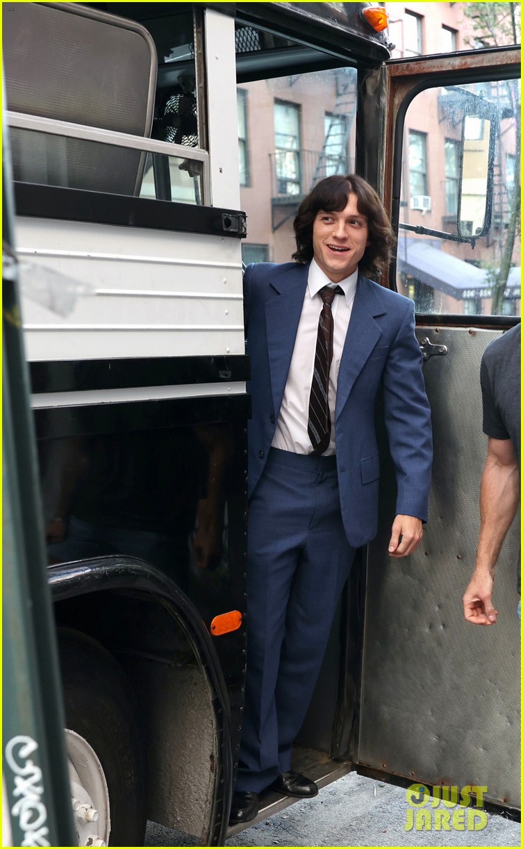tom holland suits up filming the crowded room 01