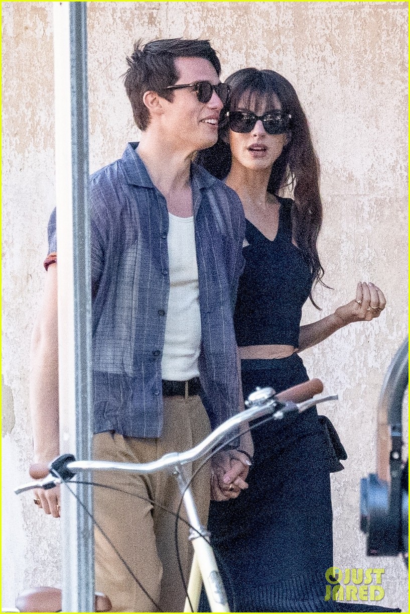 Nicholas Galitzine Wraps His Arm Around Anne Hathaway While Filming ...