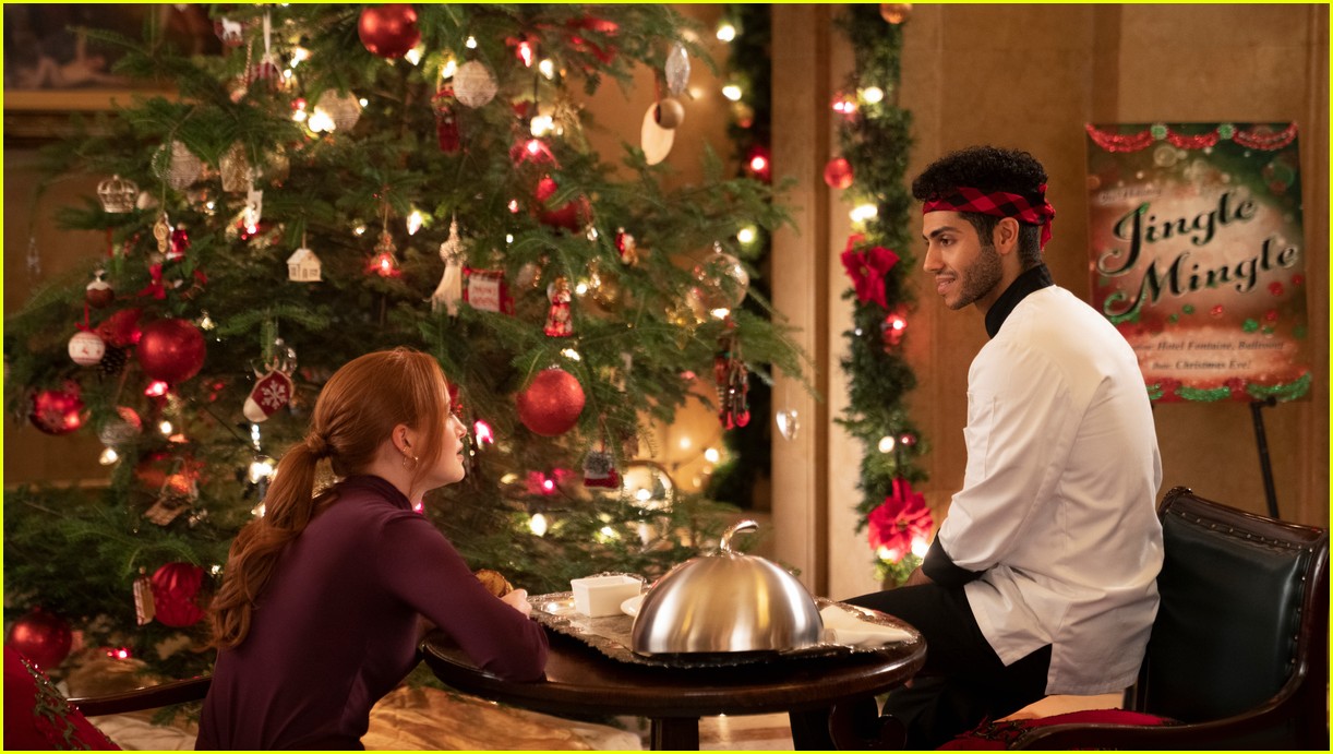 madelaine petsch mena massoud star in hotel for the holidays trailer 05