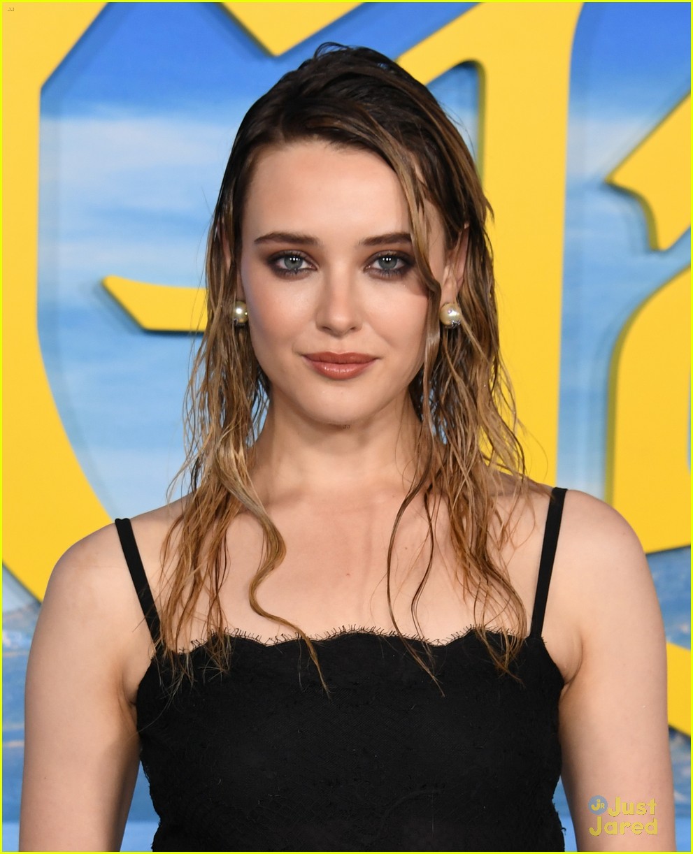 knives out stars katherine langford jaeden martell support glass onion premiere 29