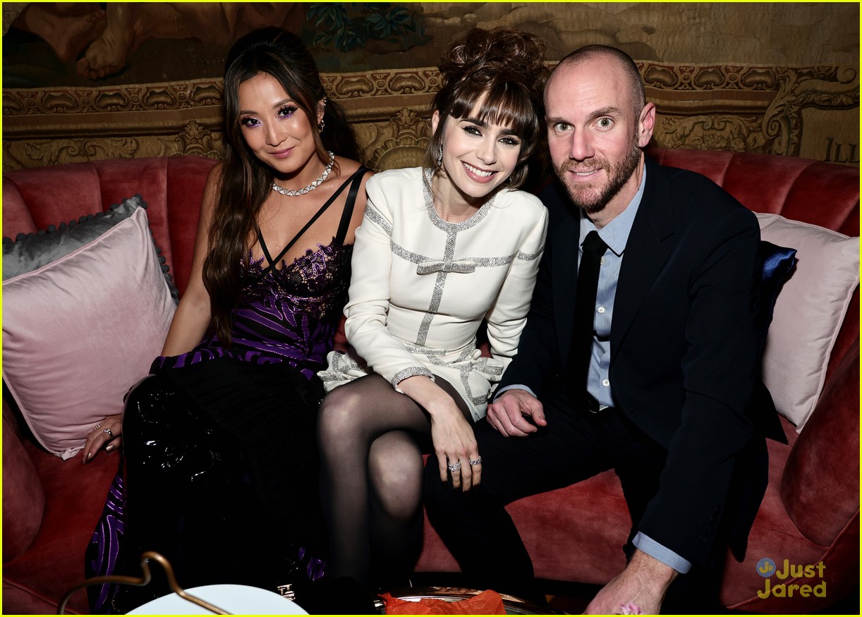 lily collins ashley park attend emily in paris screening at french consulate 26