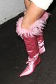 kylie jenner feathered pink boots holiday party in studio city 08