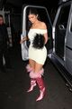 kylie jenner feathered pink boots holiday party in studio city 10