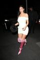 kylie jenner feathered pink boots holiday party in studio city 12
