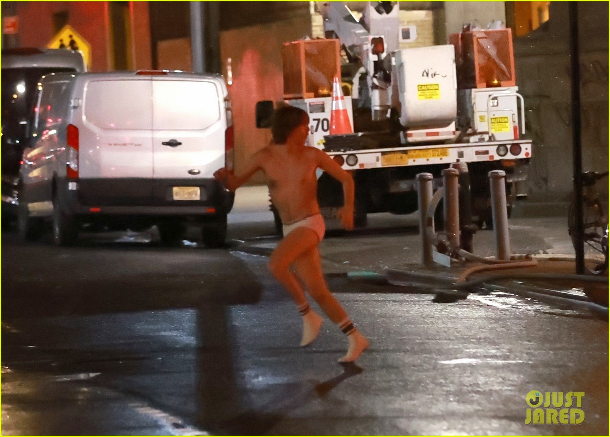 Austin Abrams Wears His Underwear While Filming His New Movie