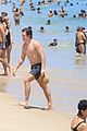 charlie gillespie owen patrick joyner get in shirtless workout at the beach 22