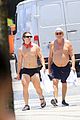 charlie gillespie owen patrick joyner get in shirtless workout at the beach 28