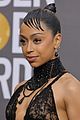 liza koshy wows with slicked hair lace dress at golden globes 04