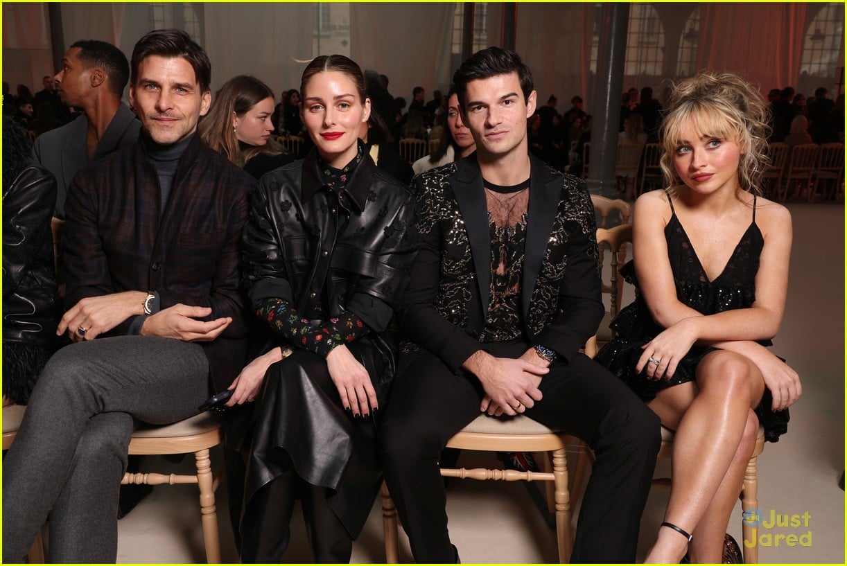 sabrina carpenter paul forman have front row seats to elie saab show 03