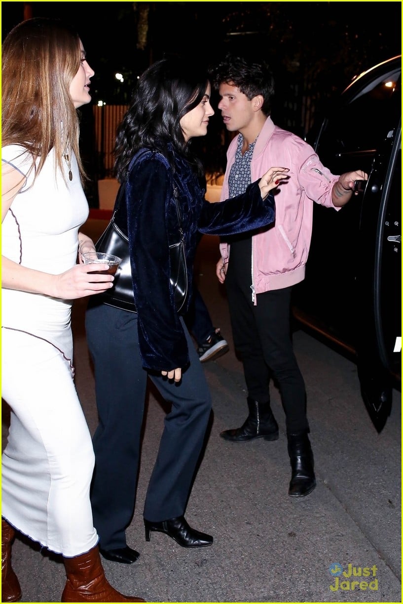 camila mendes rudy mancuso hold hands while leaving grammys party 03