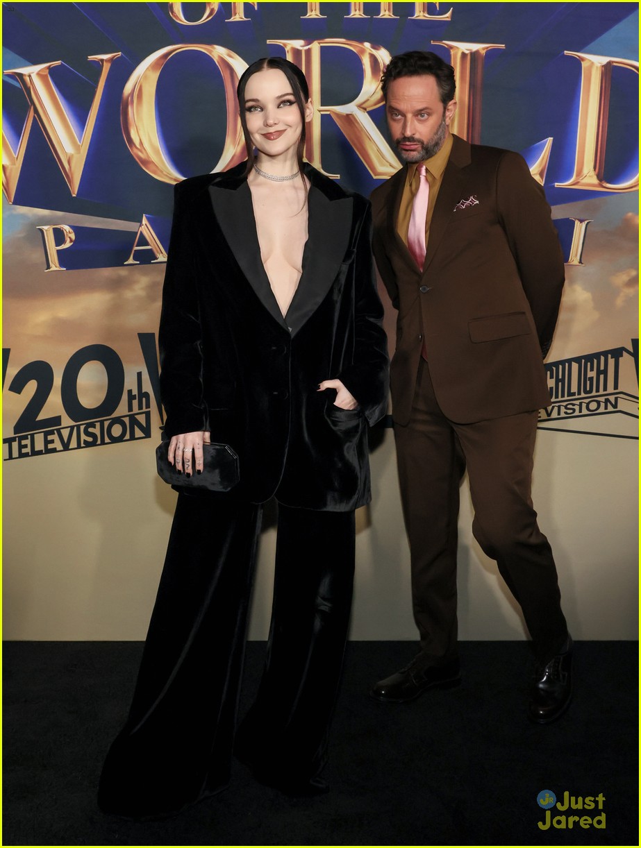 dove cameron suits up for history of the world part 2 premiere 10