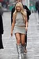 sabrina carpenter wears silver boots on rainy london day 32