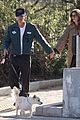 kaia gerber austin butler hold hands dog walk yoga class 09