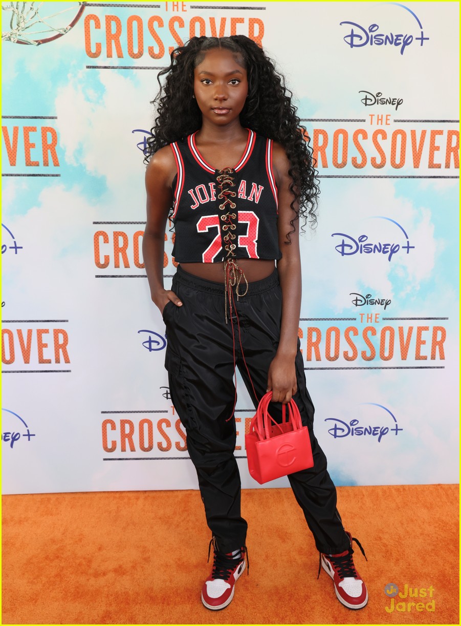 jalyn hall amir oneil hit orange carpet at the crossover premiere 17