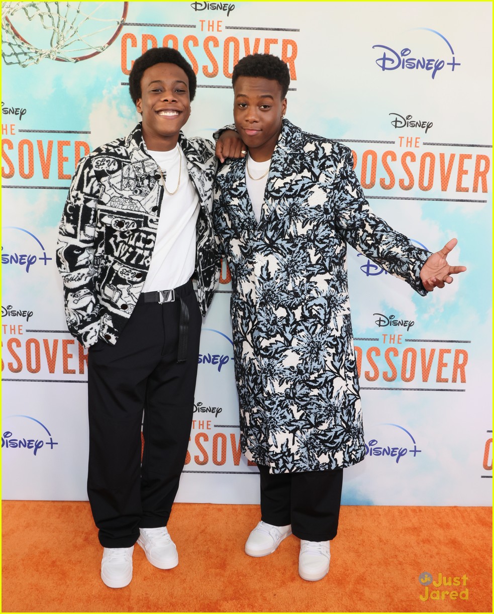 jalyn hall amir oneil hit orange carpet at the crossover premiere 35