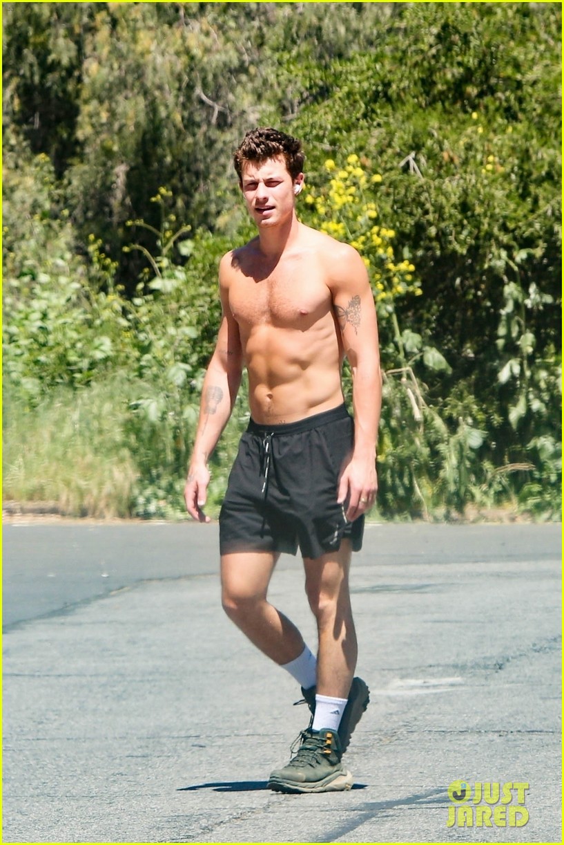 Shawn Mendes Shows Off His SuperToned SixPack During Shirtless Hike
