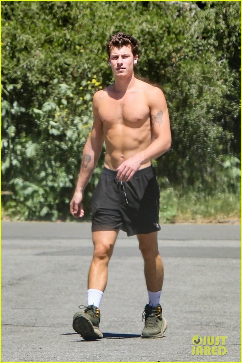 Shawn Mendes Shows Off His SuperToned SixPack During Shirtless Hike