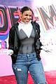 hailee steinfeld goes denim for spider man premiere with shameik moore and more 01