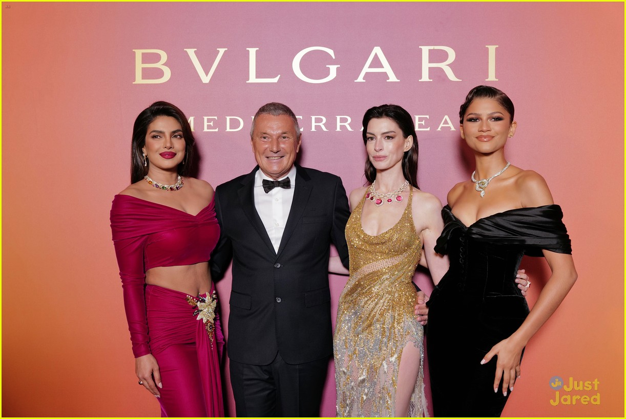 zendaya lisa go glam in black gowns at bulgari mediterranean launch event 31