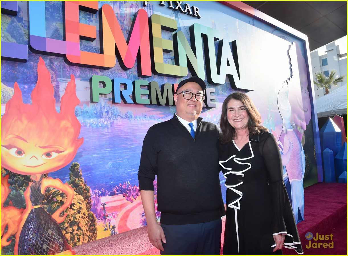 leah lewis mamoudou athie pose with their characters at elemental la premiere 32