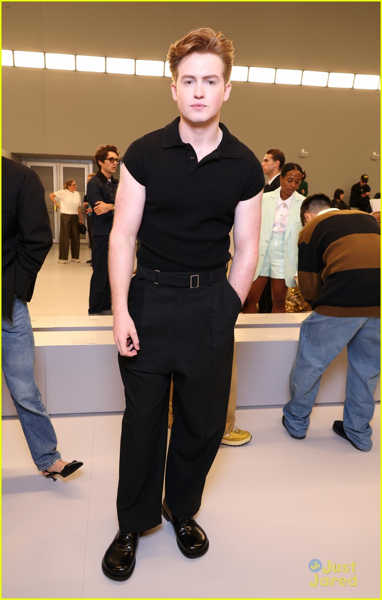 kit connor meets up with shadow bones patrick gibson at loewe fashion show 02