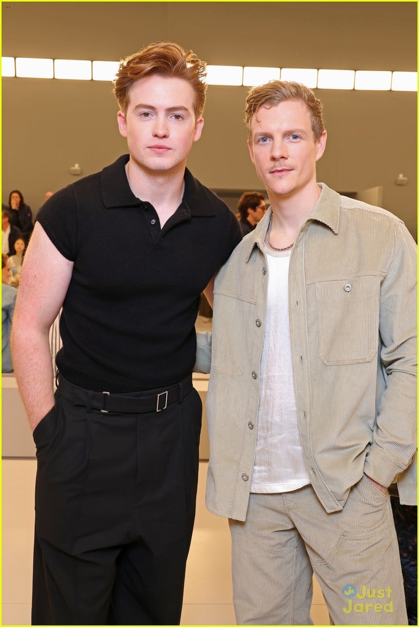 kit connor meets up with shadow bones patrick gibson at loewe fashion show 11