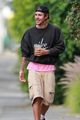 hailey justin bieber hold hands while getting morning coffee 05