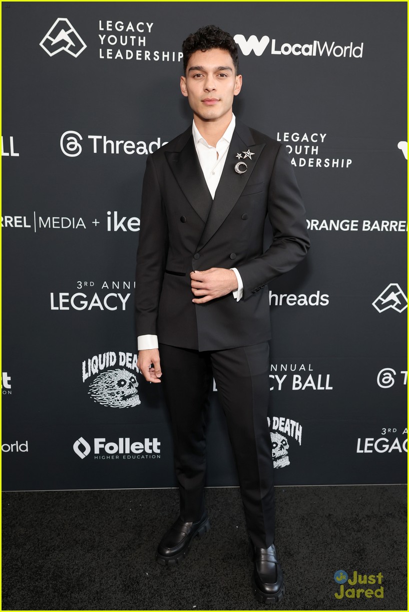 meg donnelly drake rodger attend legacy ball 01