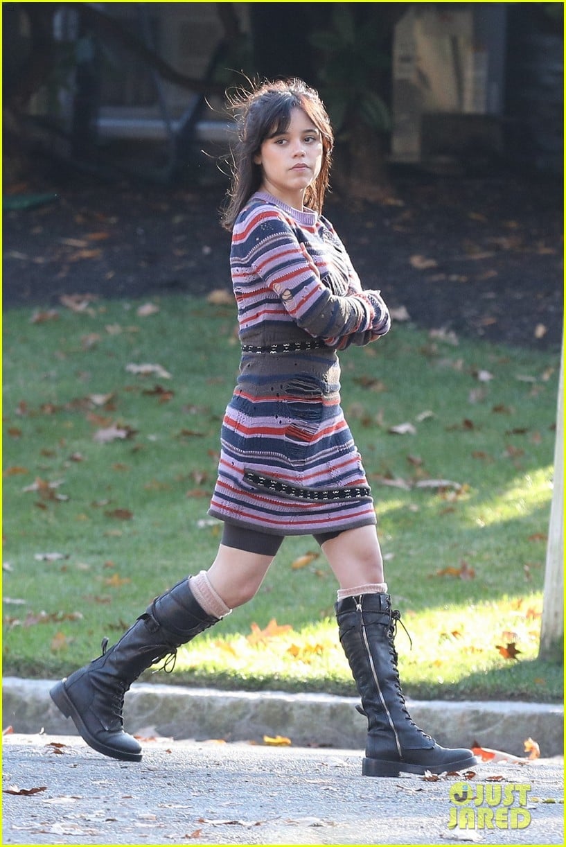 Jenna Ortega Films Running Scenes for 'Beetlejuice 2' in Boston Photo