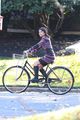 jenna ortega bike ride on set of beetlejuice 2 in boston 18