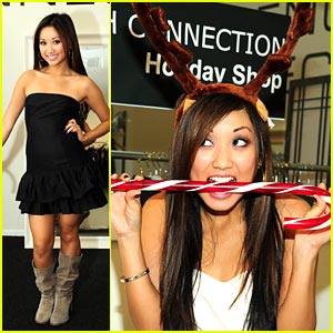 Brenda Song is Candy Cane Cute