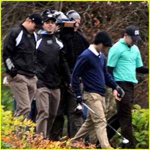 Joe, Nick & Kevin Jonas Go Golfing