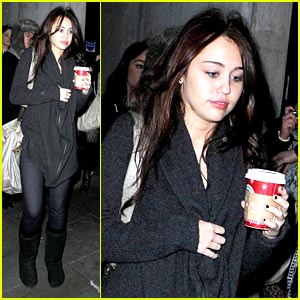 Miley Cyrus: Christmas Coffee Cute