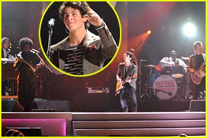 Nick Jonas & The Administration Groove at the Grammy Concert