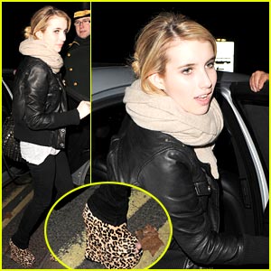 Emma Roberts: Leopard Peep-Toe Pretty
