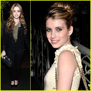 Emma Roberts & Lily Collins are Chanel Sweeties