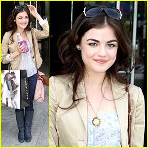 Lucy Hale is Armani Exchange Excited