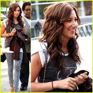 Ashley Tisdale Checks Out Cheer Competition
