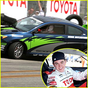 Jesse McCartney Crashes at Toyota Celebrity Grand Prix